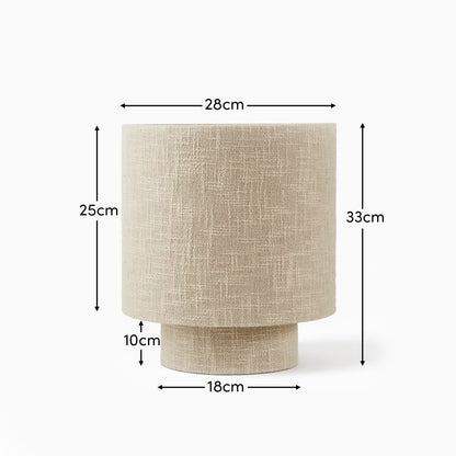 Chattendon Driftwood Slub Linen Floor Lamp - 36cm