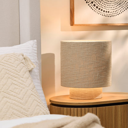 Chattendon Driftwood Slub Linen Floor Lamp - 36cm