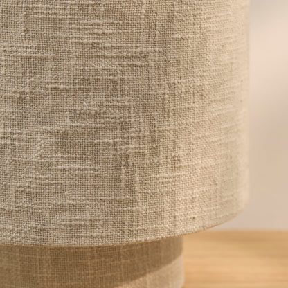 Chattendon Driftwood Slub Linen Floor Lamp - 36cm