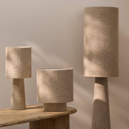 Chattendon Driftwood Slub Linen Floor Lamp - 36cm