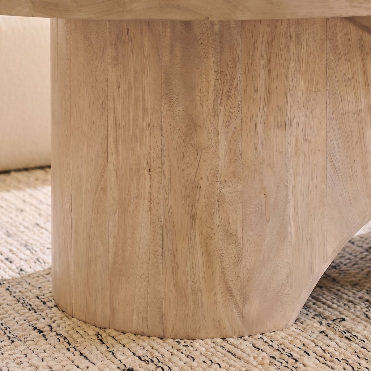 Octavia 120cm Oval Limewash Coffee Table - Laura James 