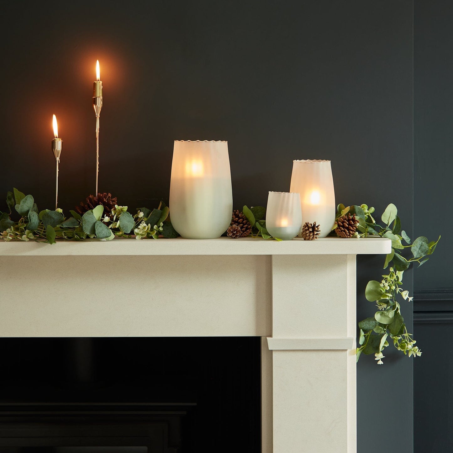 Dalen 22cm Glass Candle Holder - Frosted