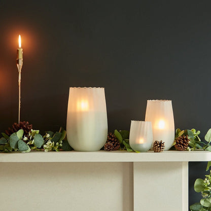 Dalen 22cm Glass Tealight Holder - Frosted

