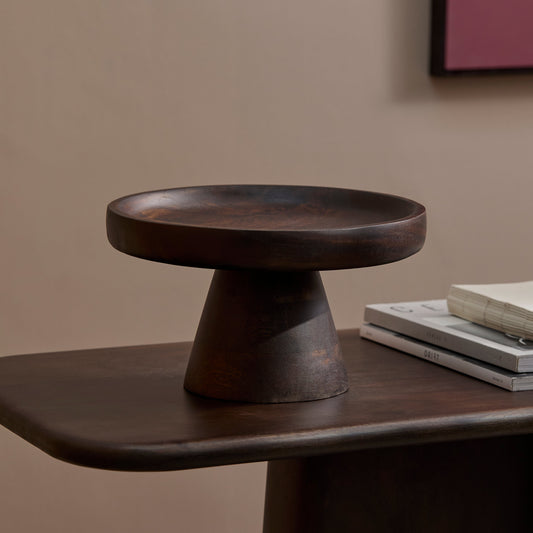 Boswell 28cm Tray - Coffee Brown Mango Wood - Laura James 
