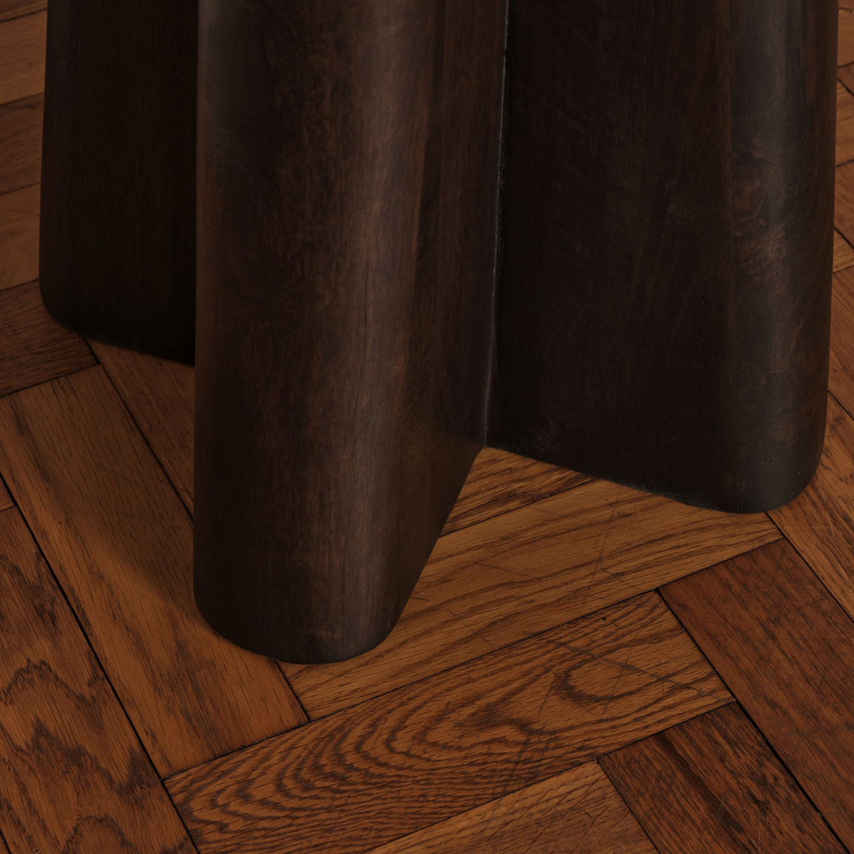 Bastian 50cm Square Side Table - Coffee Brown Mango Wood - Laura James 