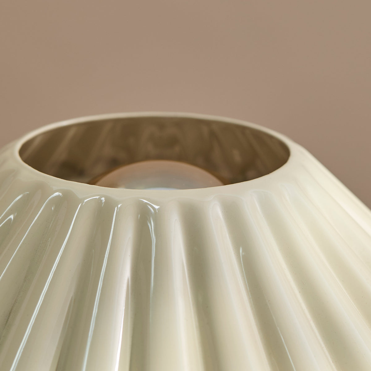 Wicken 37cm Metal Table Lamp - Oatmeal - Laura James 