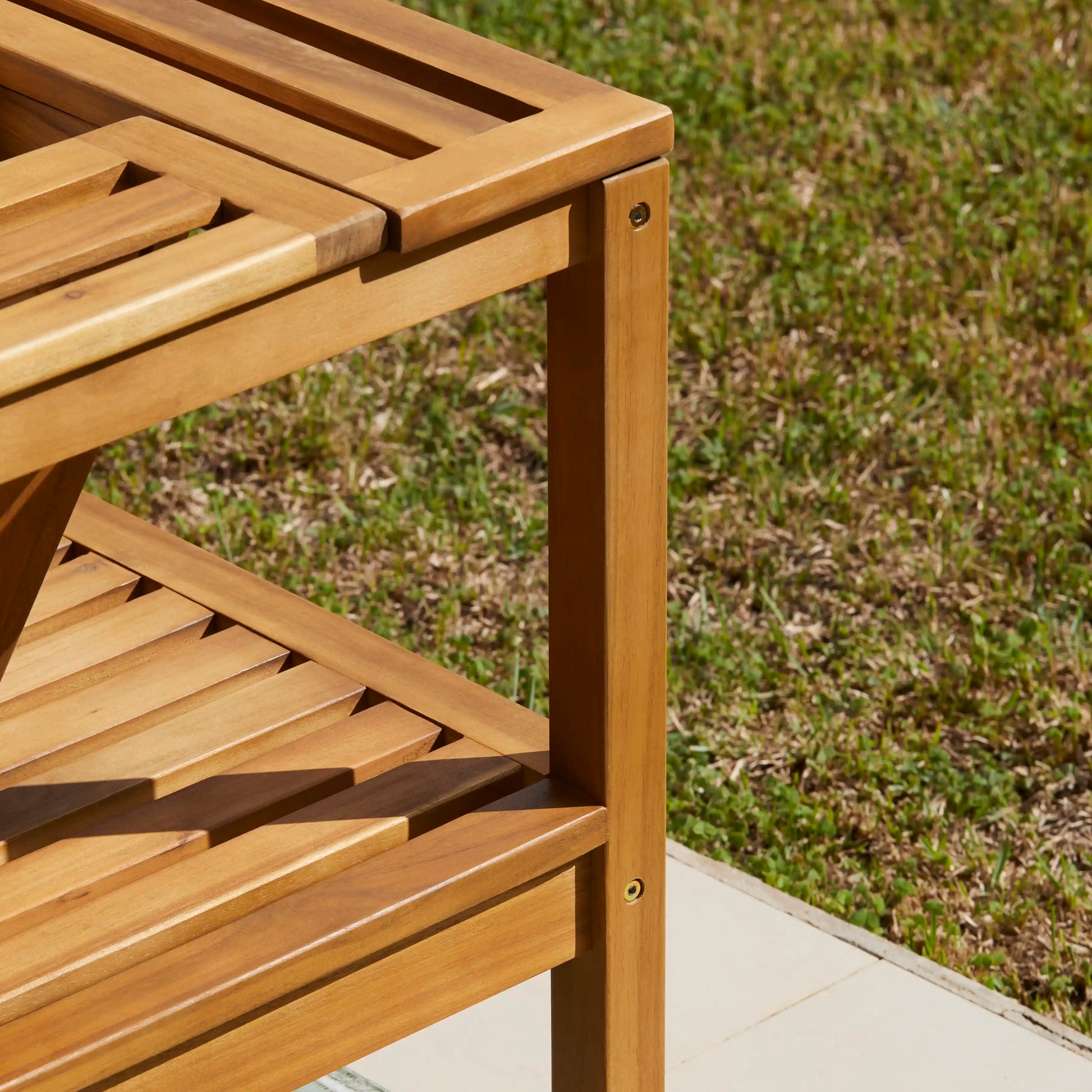 Dakota Corner Wooden Sofa Set - Natural Cushions - Laura James 