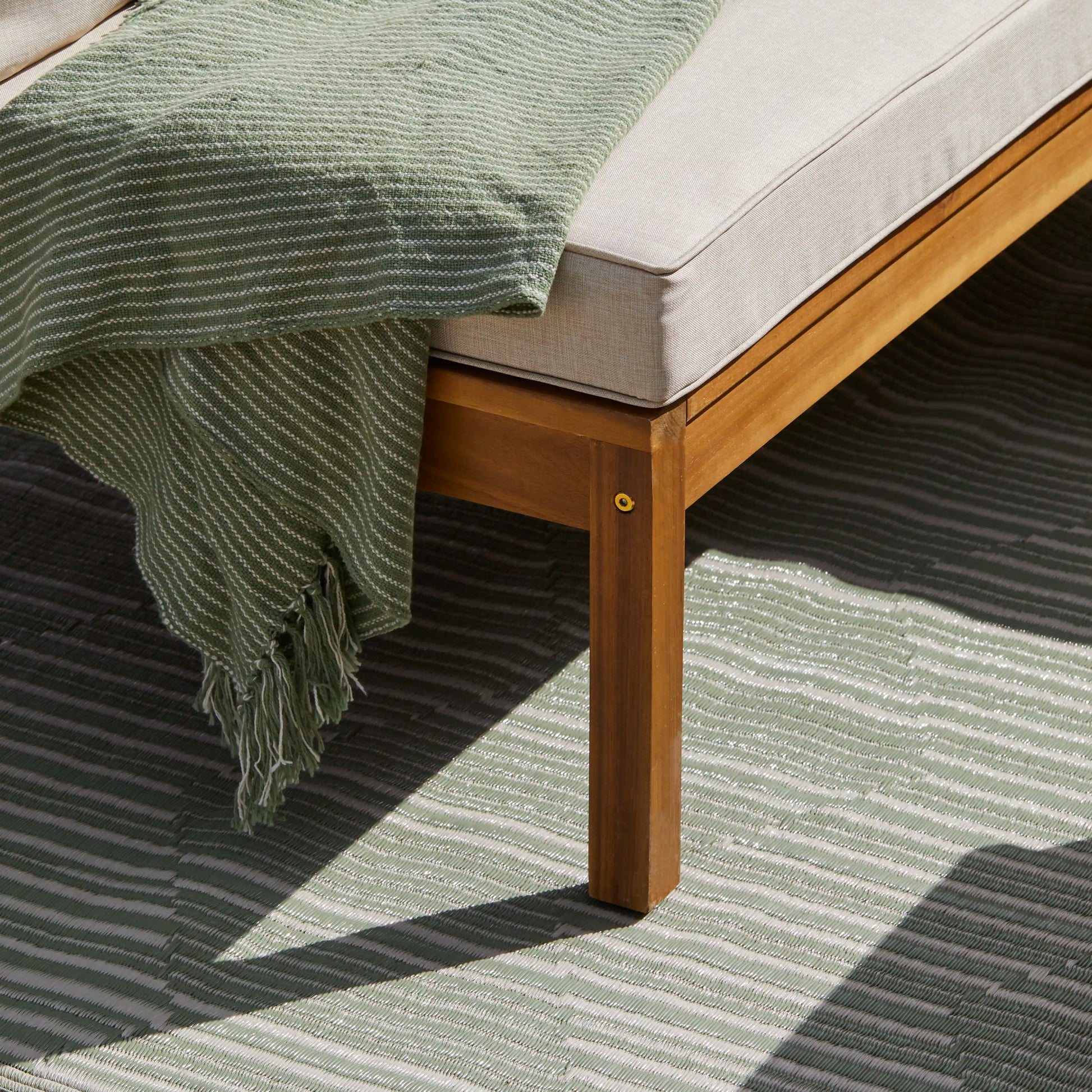 Dakota Corner Wooden Sofa Set - Natural Cushions - Laura James 