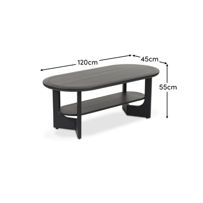Delphi Black Acacia Coffee Table - Laura James 