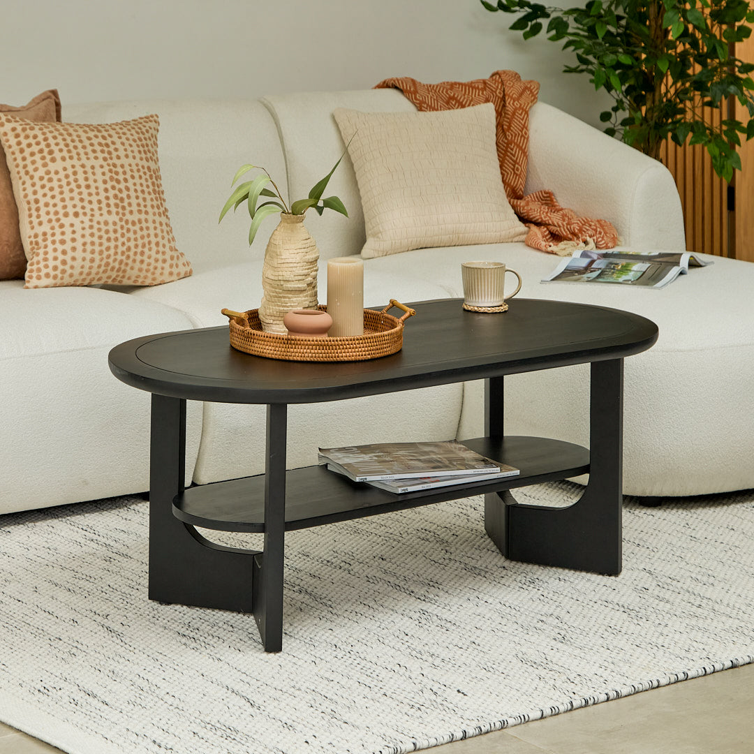 Delphi Black Acacia Coffee Table - Laura James 