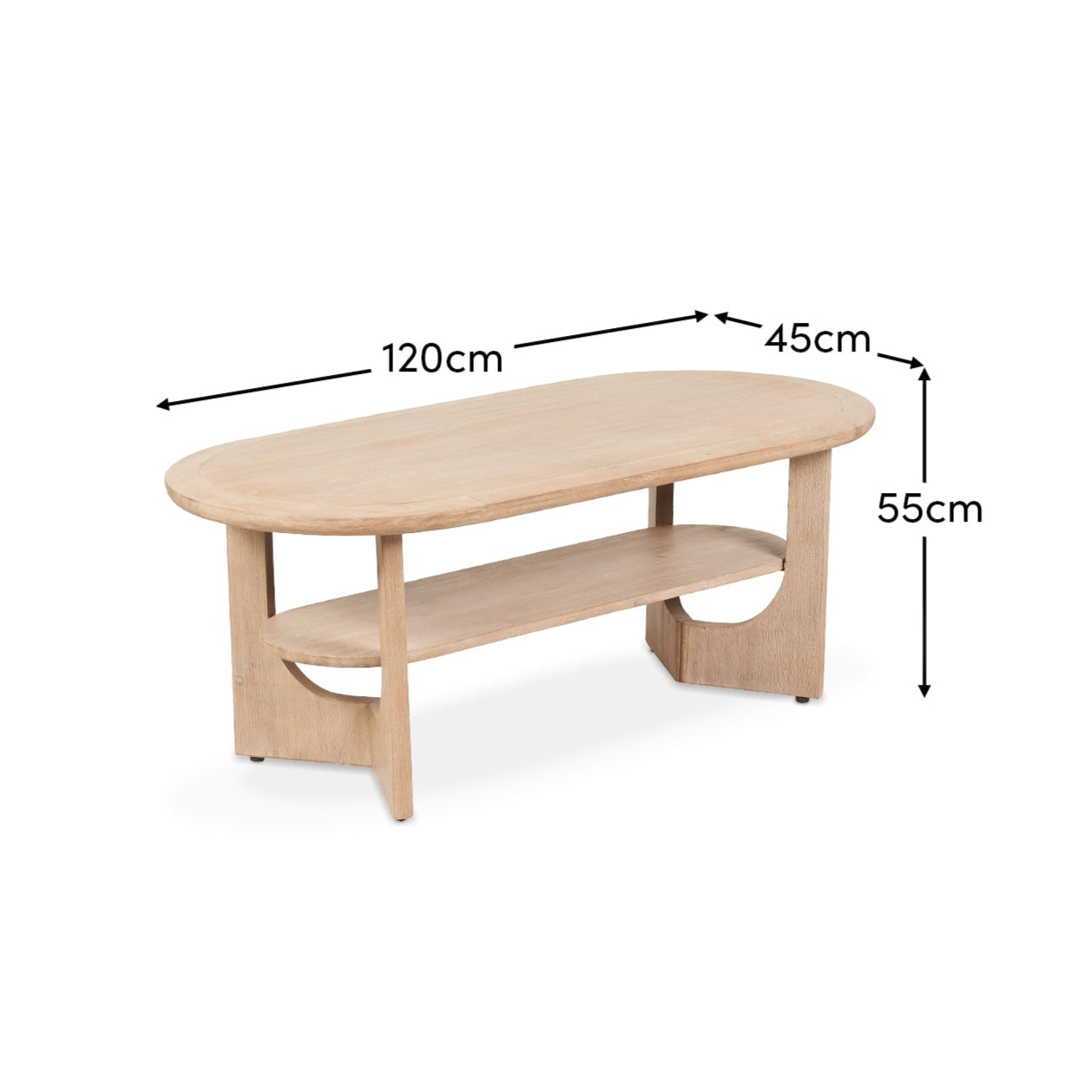 Delphi Light Acacia Coffee Table - Laura James 
