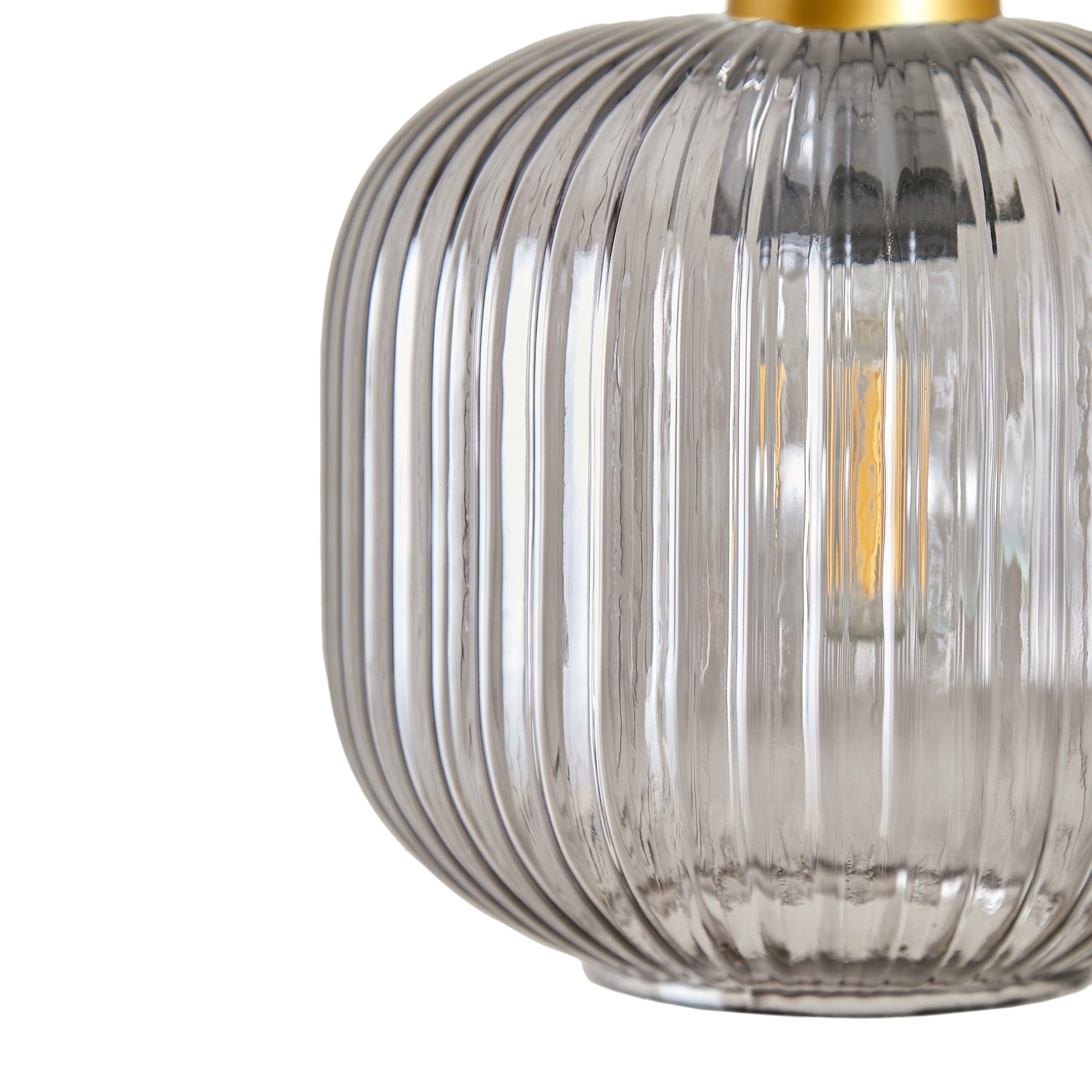 Elland 20cm Triple Glass Pendant Lights - Gold - Laura James

