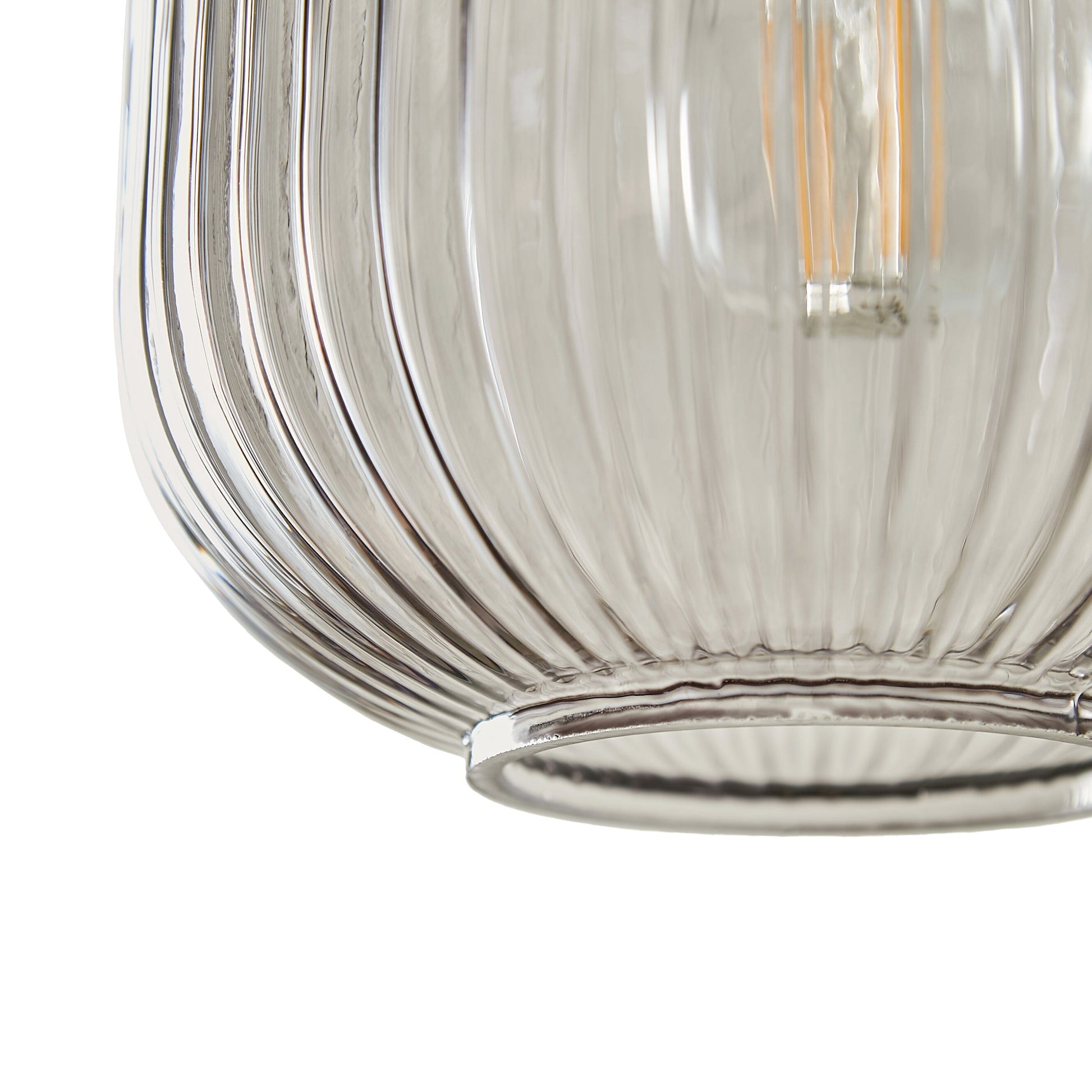 Elland 20cm Triple Glass Pendant Lights - Gold - Laura James

