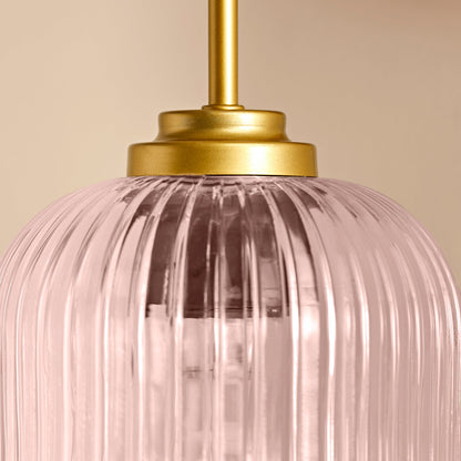 Elland Plug in Wall Light Gold - Blush Pink - Laura James 