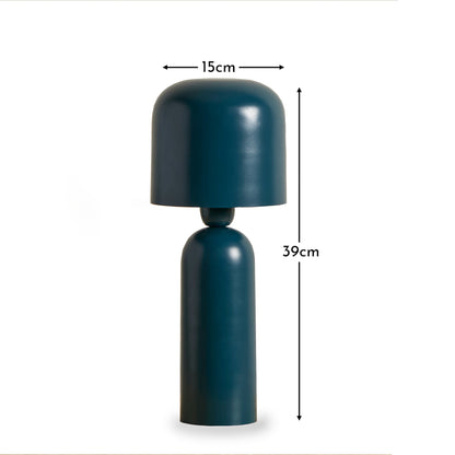 Eltham Teal 39cm Metal Table Lamp - Laura James

