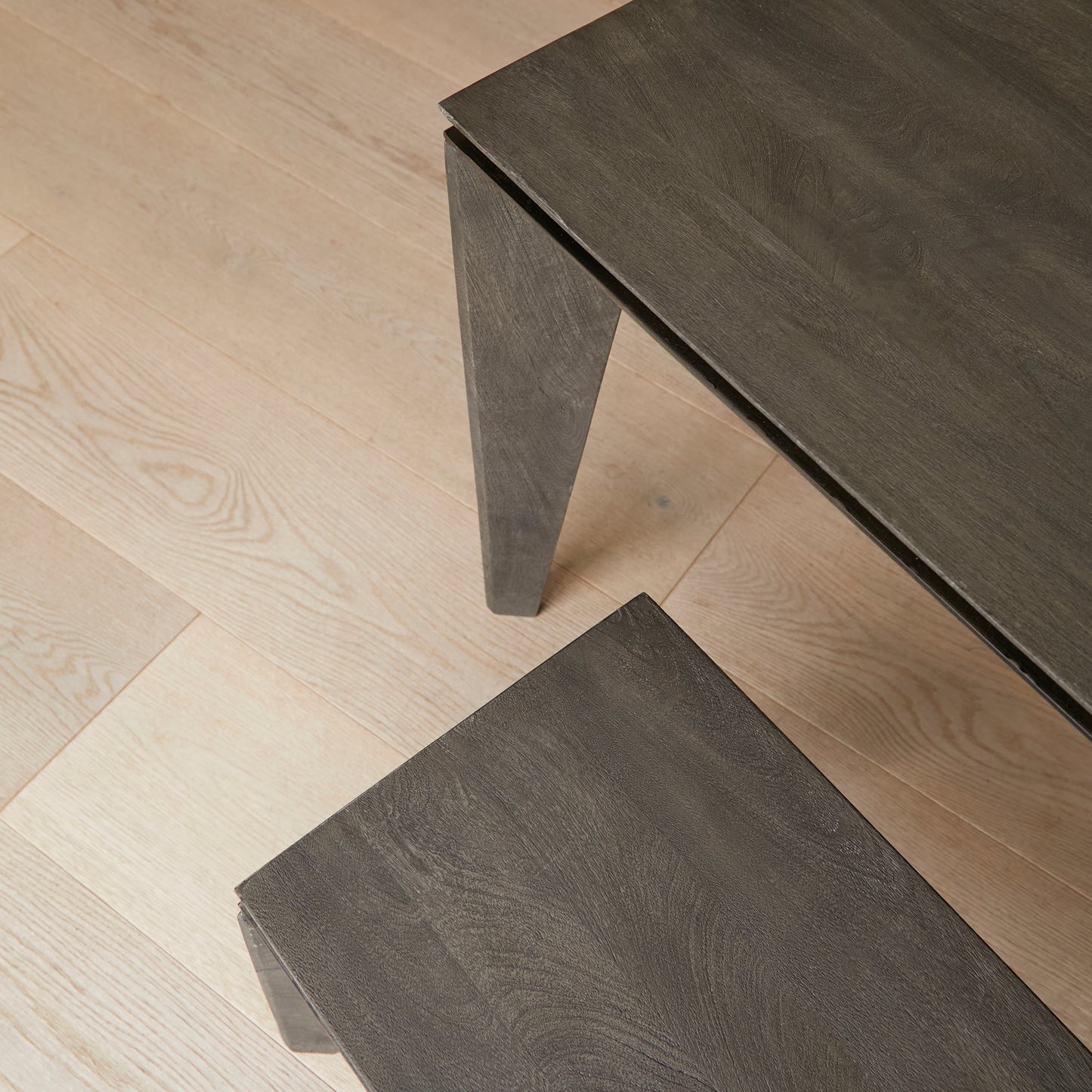 Ethan Rectangular Dining Bench - 150cm - Ash Grey Mango Wood - Laura James
