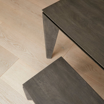 Ethan Rectangular Dining Bench - 150cm - Ash Grey Mango Wood - Laura James
