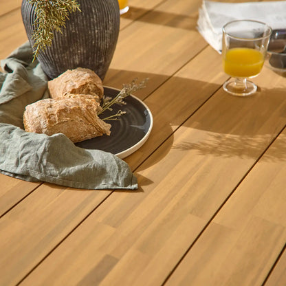 Ezra Whitewash Round Outdoor Dining Table Set with Black  Hali Rope Chairs - Laura James 