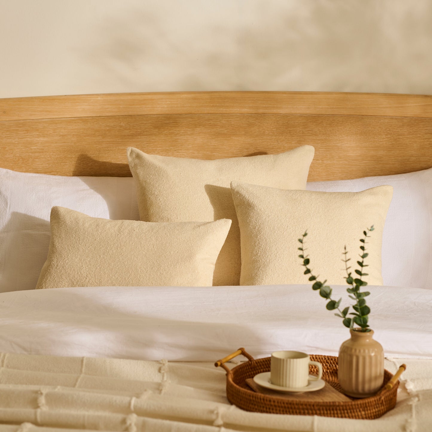 Ealing 35 x 55cm Textured Cushion Cover - Clay - Laura James 