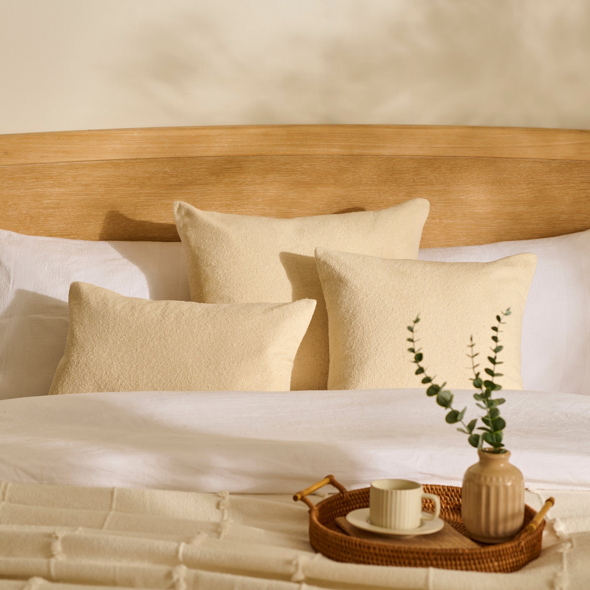 Ealing 35 x 55cm Textured Cushion Cover - Clay - Laura James 