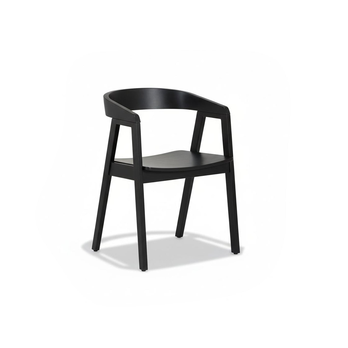 Paul Black Oak Extending Dining Table Set - 4 Seater - Ella Carver Chairs - Black Oak