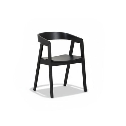 Paul Black Oak Extending Dining Table Set - 4 Seater - Ella Carver Chairs - Black Oak