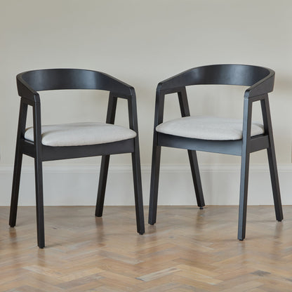 Paul_160-220cm_Extending_Dining_Table_Black_Oak_Ella_Carver_Black_Dining_Chairs_Fawn_Linen-91 - Laura James