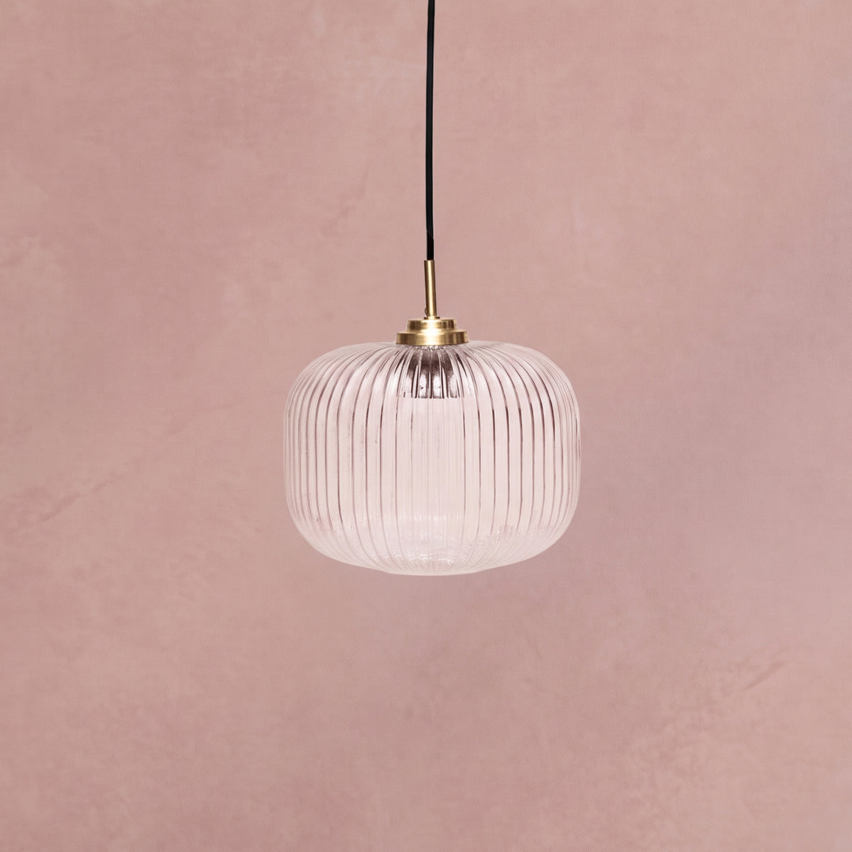 Elland 25cm Single Glass Pendant Light - Gold