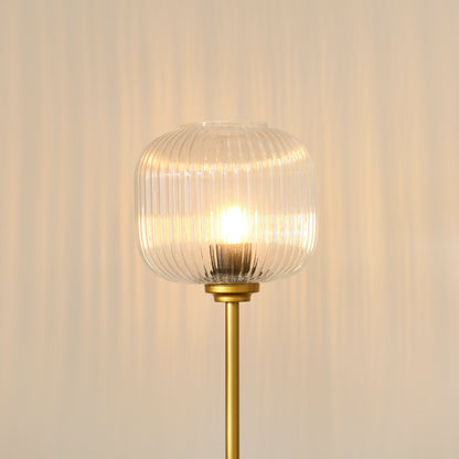 Elland 150cm Metal Floor Lamp - Clear Glass - Laura James 