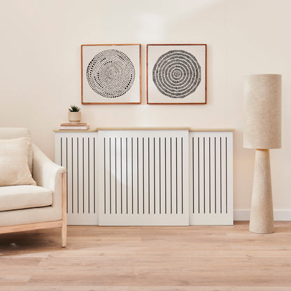 Elspeth Extending Radiator Cover - Whitewash Oak - Laura James 