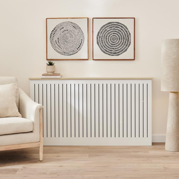 Elspeth Large Radiator Cover - Whitewash Oak - Laura James 
