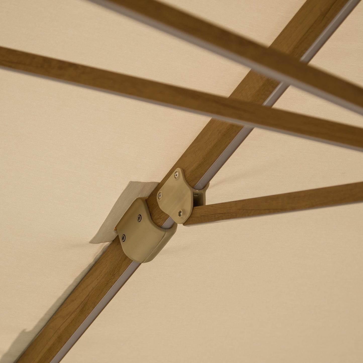 Ivory Cantilever LED Parasol - 3m - Laura James