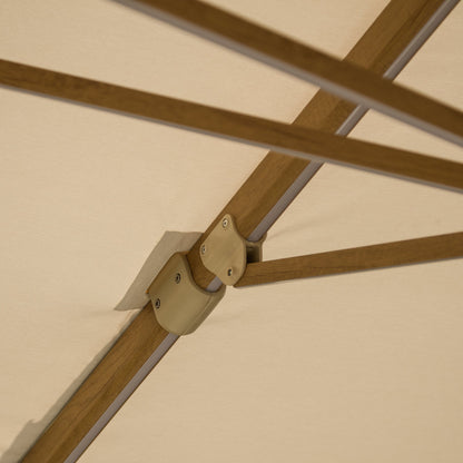 Ivory Cantilever LED Parasol - 3m - Laura James