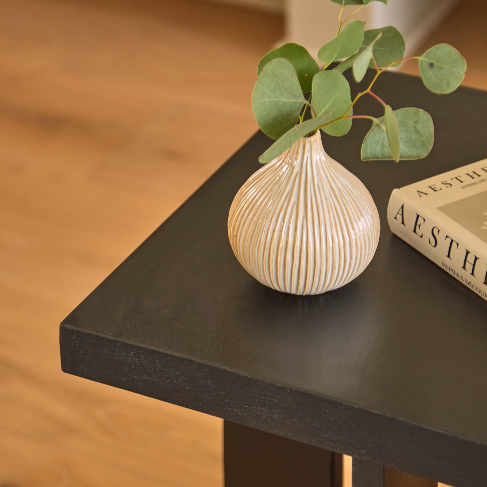 Ethan Square Side Table - Jet Black Mango Wood - Laura James