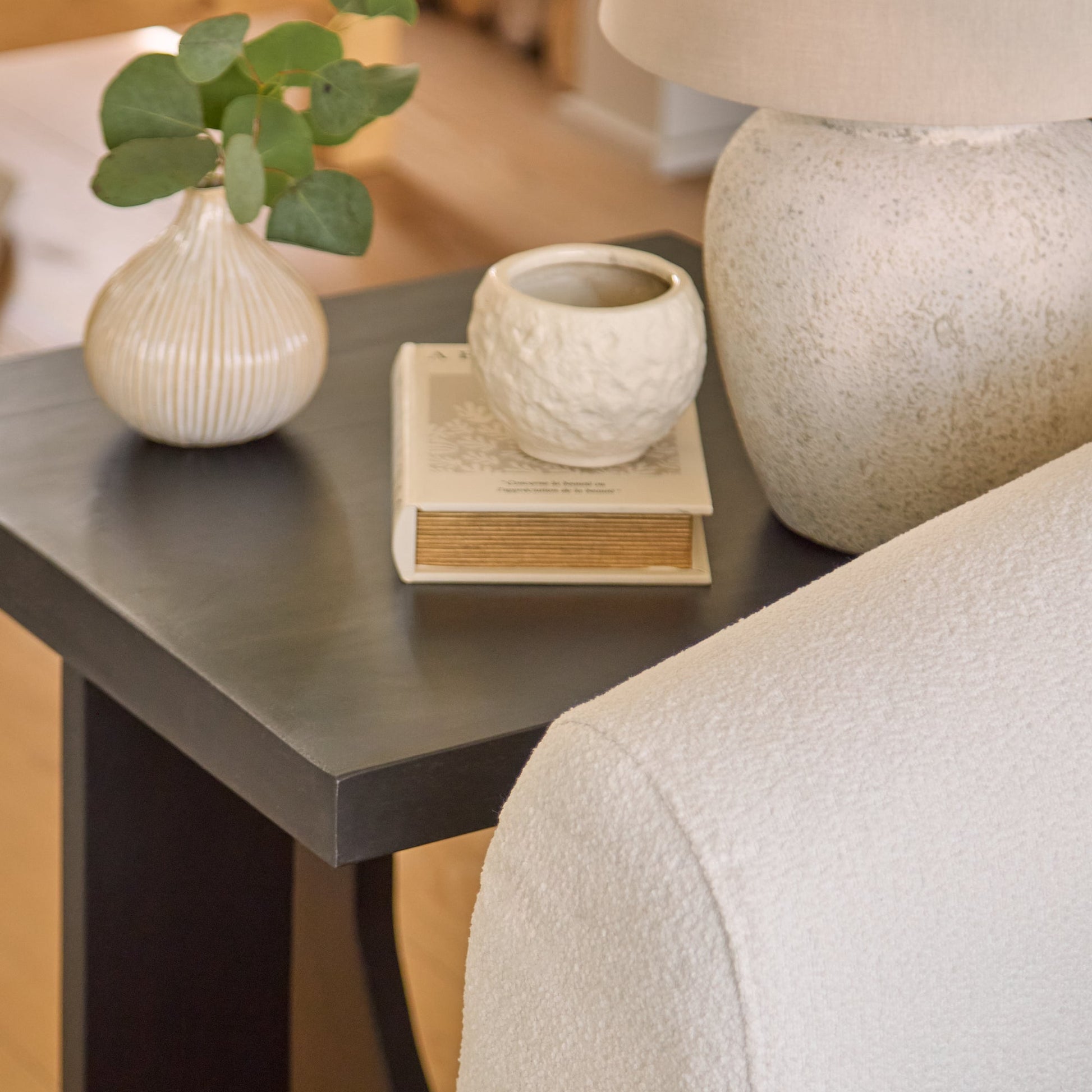 Ethan Square Side Table - Jet Black Mango Wood - Laura James