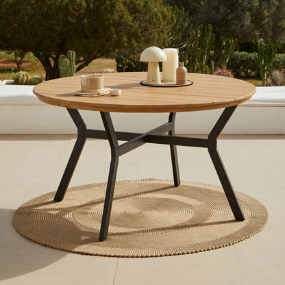 Ezra 4  Seater Round  Wooden Garden Dining Table - Laura James 