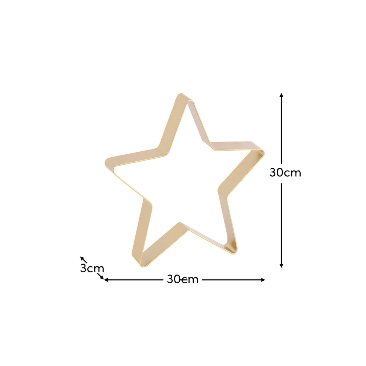 Falun Metal Standing Star Ornament - Set of 2 - Gold -Laura James