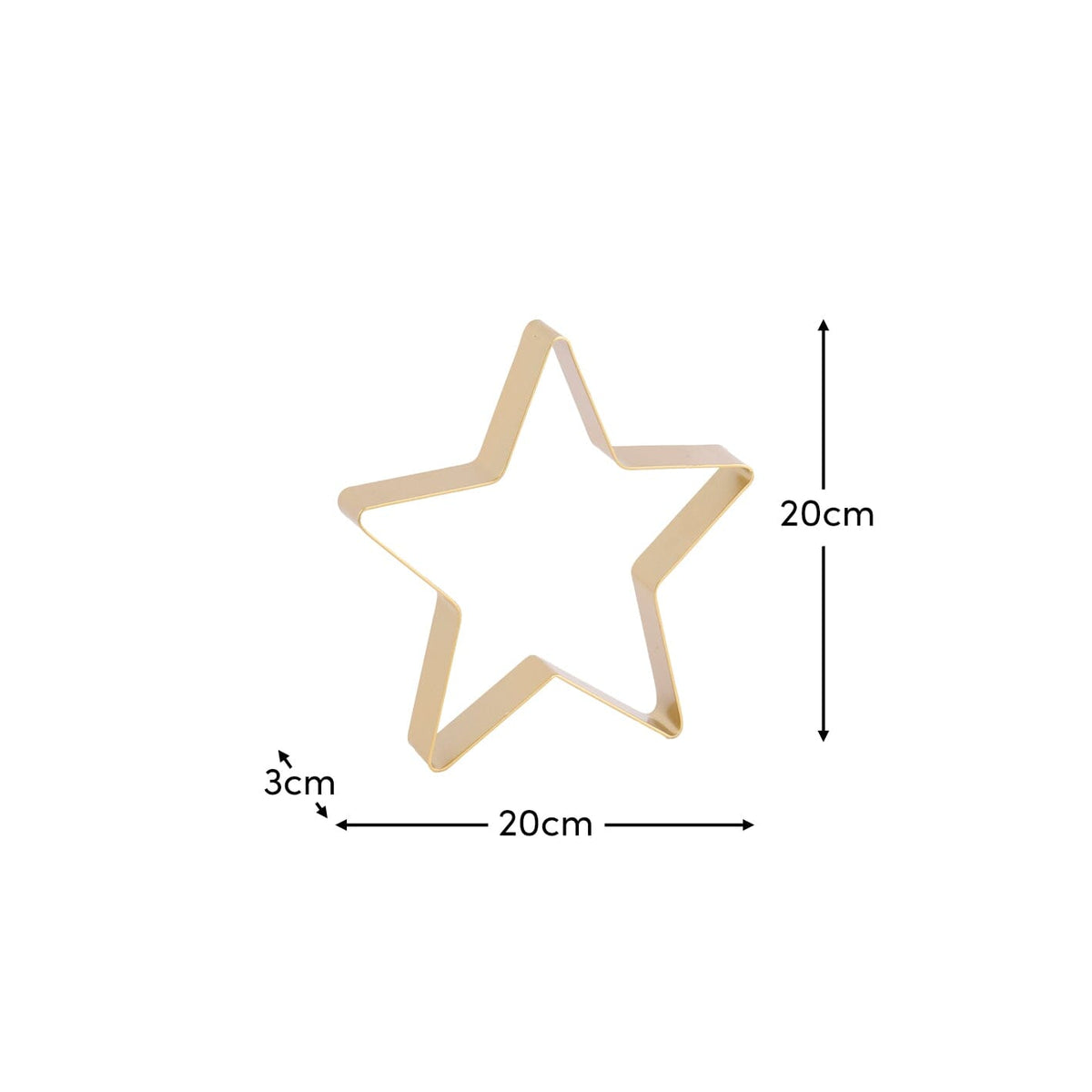 Falun Metal Standing Star Ornament - Set of 2 - Gold -Laura James