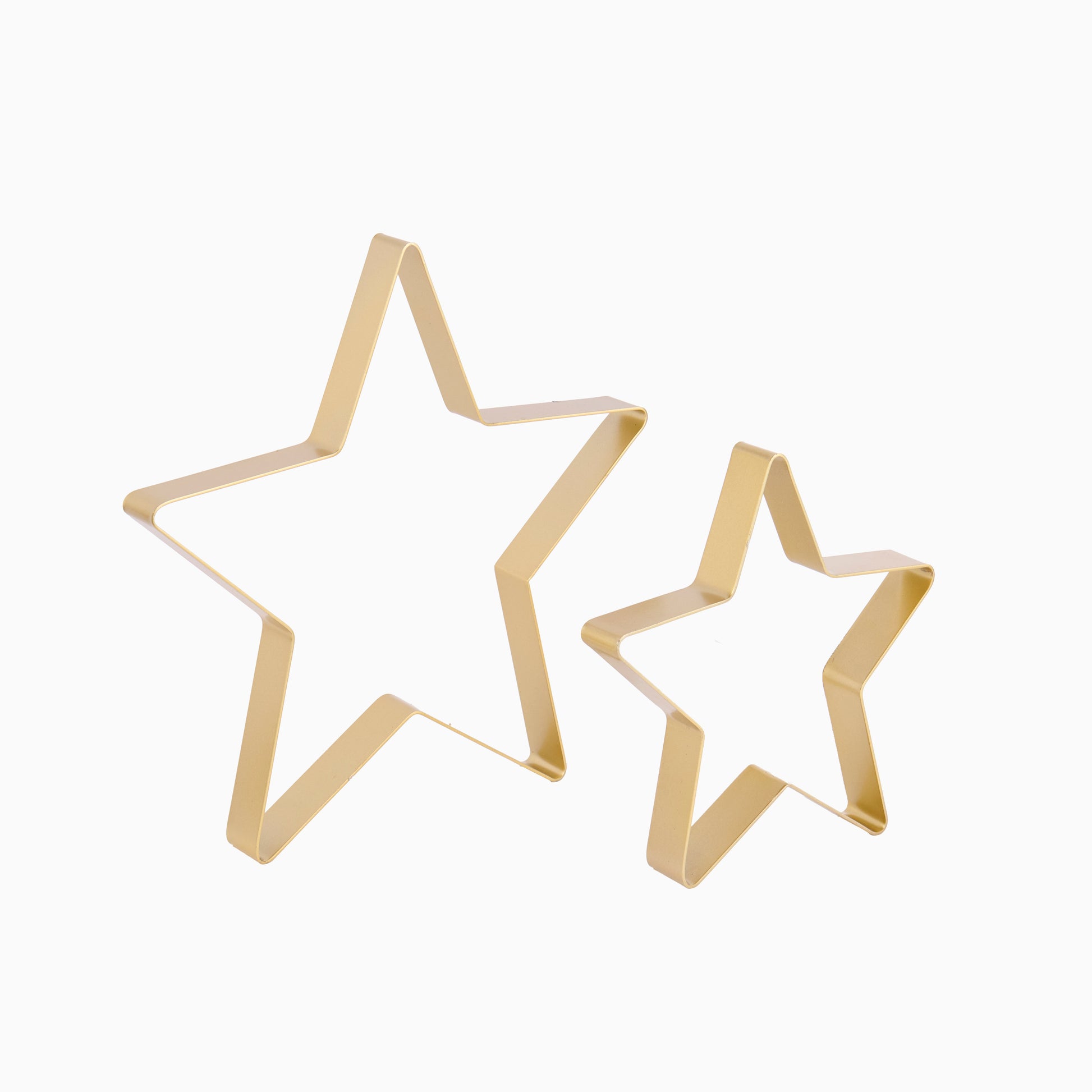 Falun Metal Standing Star Ornament - Set of 2 - Gold -Laura James