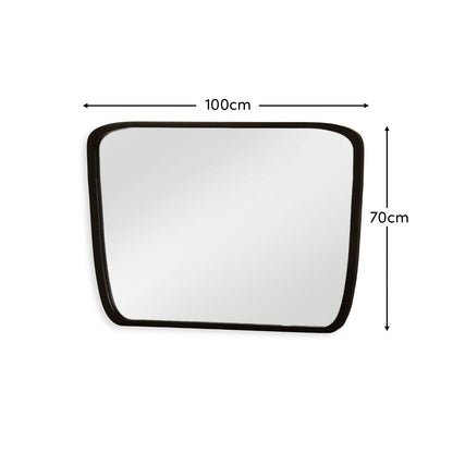 Farleigh Large Black Wooden Mirror - Laura James