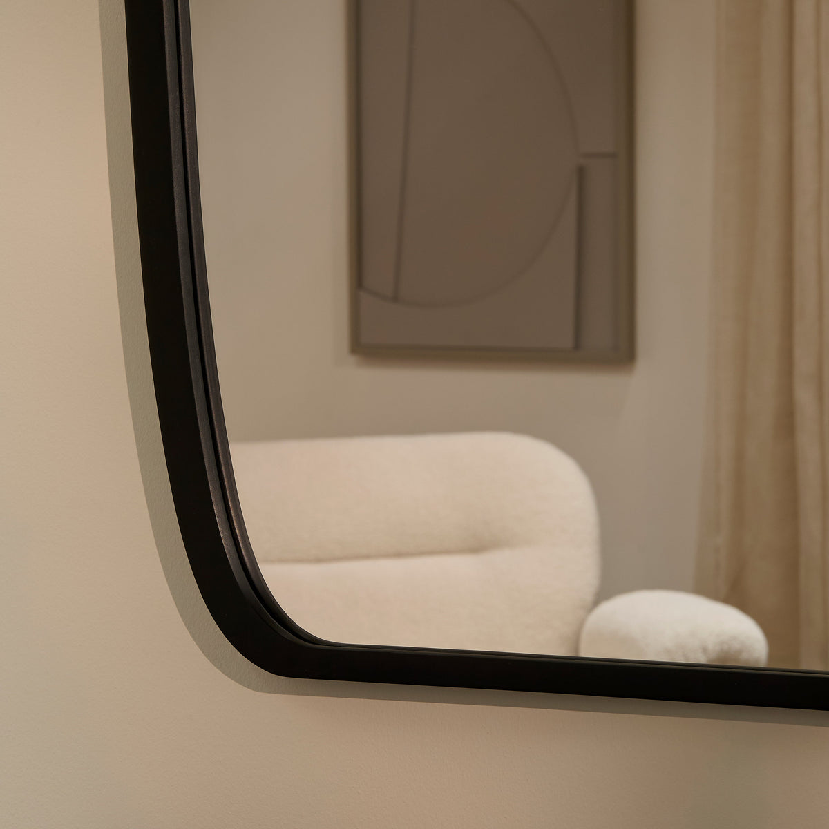 Farleigh Large Black Wooden Mirror - Laura James