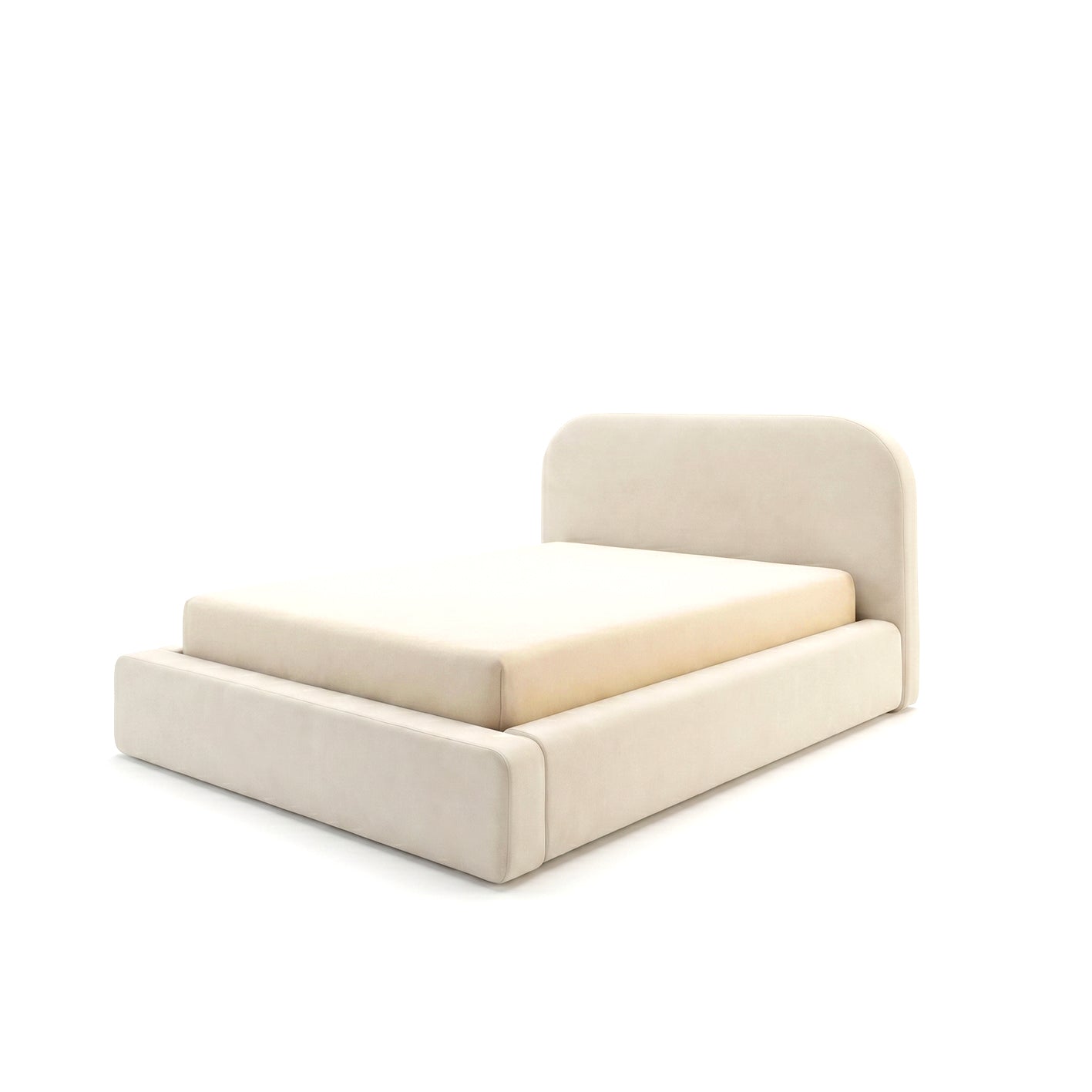 Farrah King Ottoman Bed - Ivory -0 Laura James