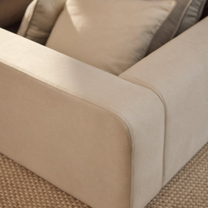 Farrah King Ottoman Bed - Ivory - Laura James