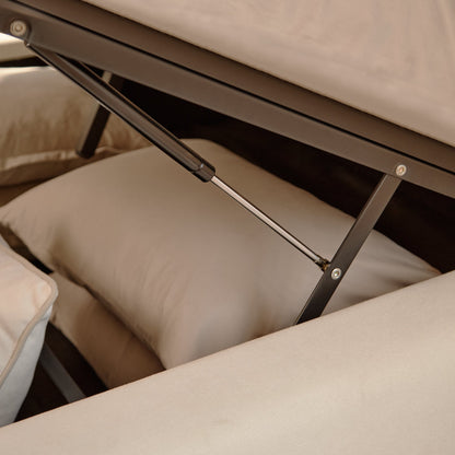 Farrah King Ottoman Bed - Ivory - Laura James