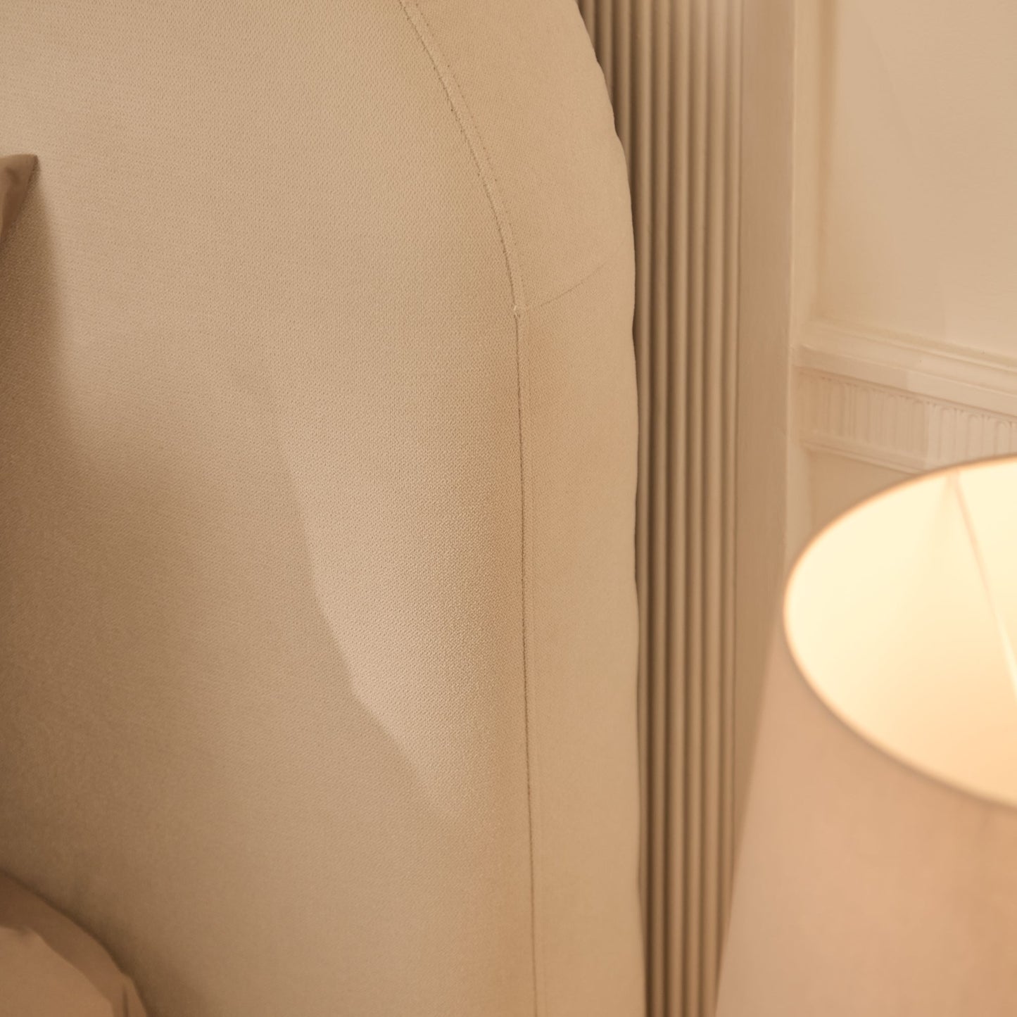 Farrah King Ottoman Bed - Ivory - Laura James