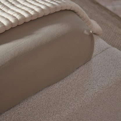 Farrah King Ottoman Bed - Oat Boucle - Laura James