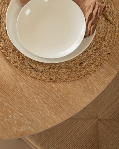 Farren Whitewash Oak Oval Dining Table - Laura James 