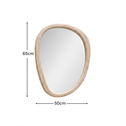 Fawley 65x50cm Freeform Wall Mirror - Whitewash