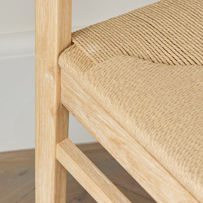 Faye Whitewash Oak Dining Chairs - Set of 2 - Laura James 