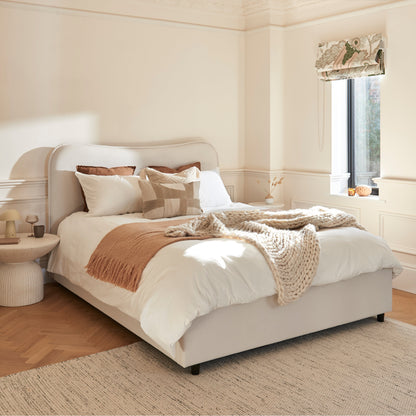 Finola Double Ottoman Bed - Ivory - Laura James 